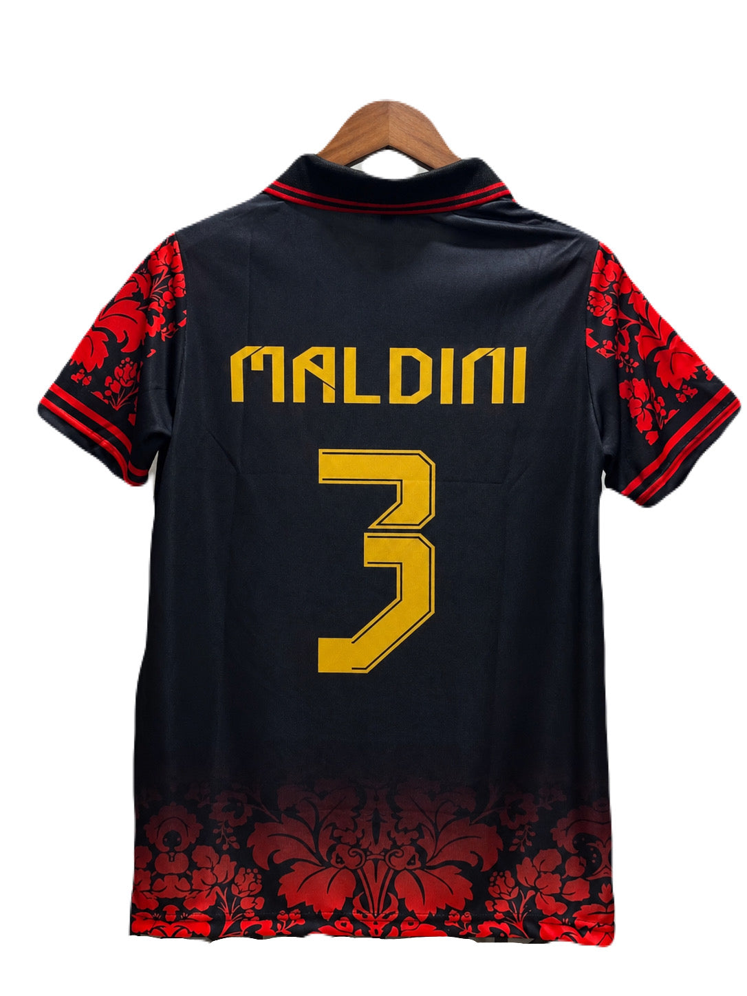 Maldini Ac Milan Billie Edition Half sleeve Collar Embroidery Jersey -
