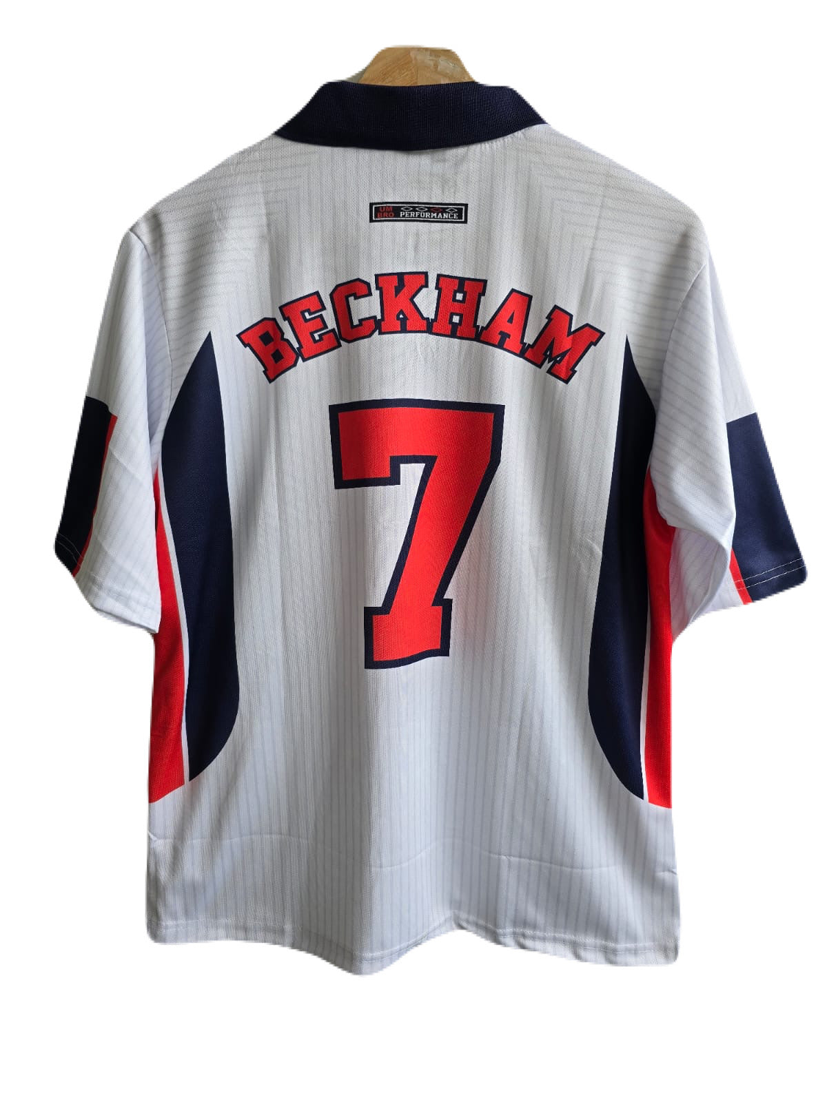 England Beckham 1998 World Cup Home Kit Five Sleeve - Ms Retro Store