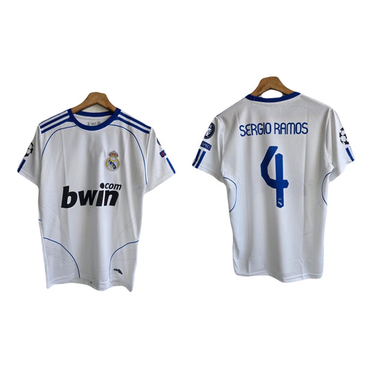 Real madrid 2007/08 sergio ramos home jersey - ms retro store
