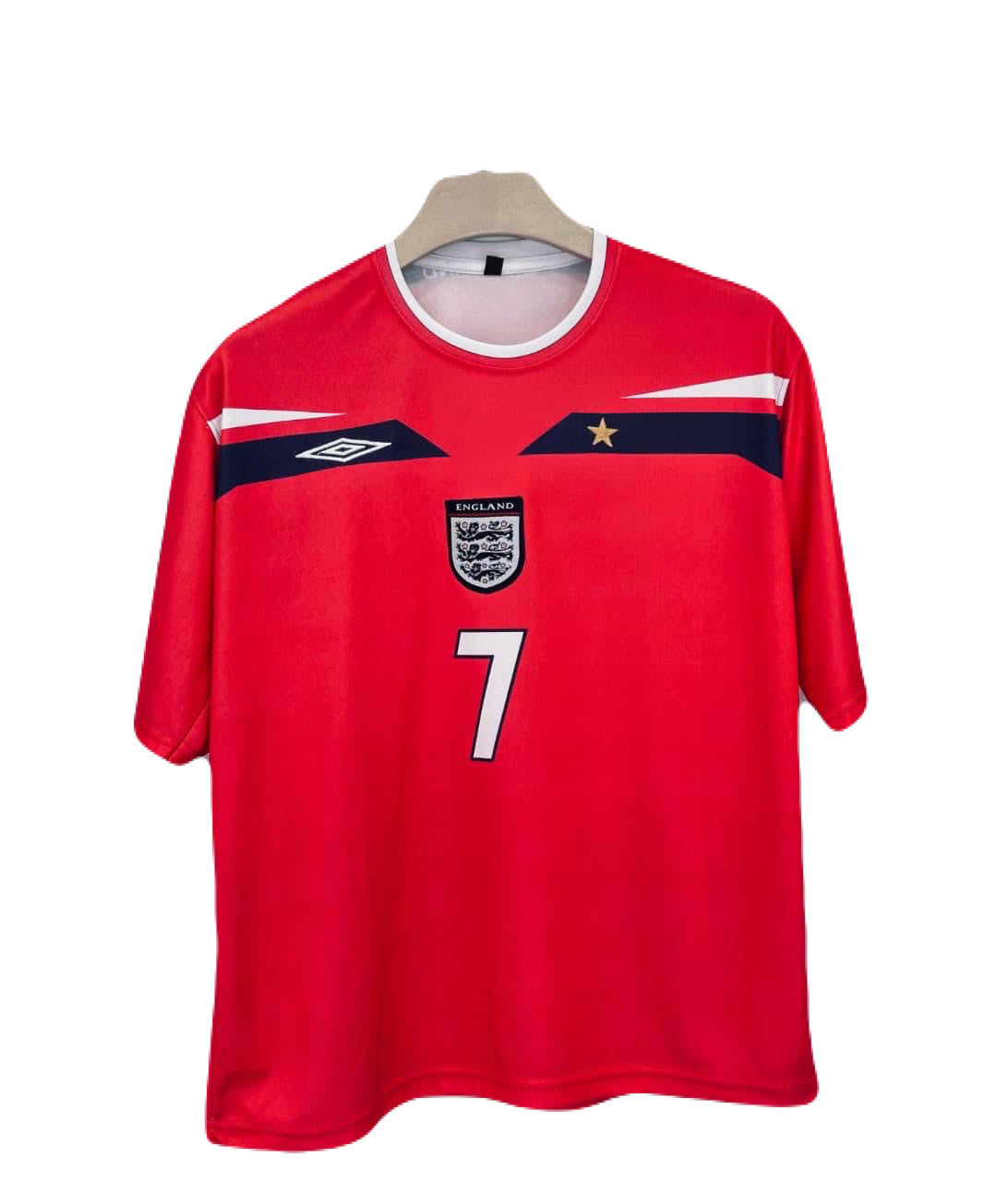 England 2008 Away kit Beckham Five sleeve - Ms Retro Store