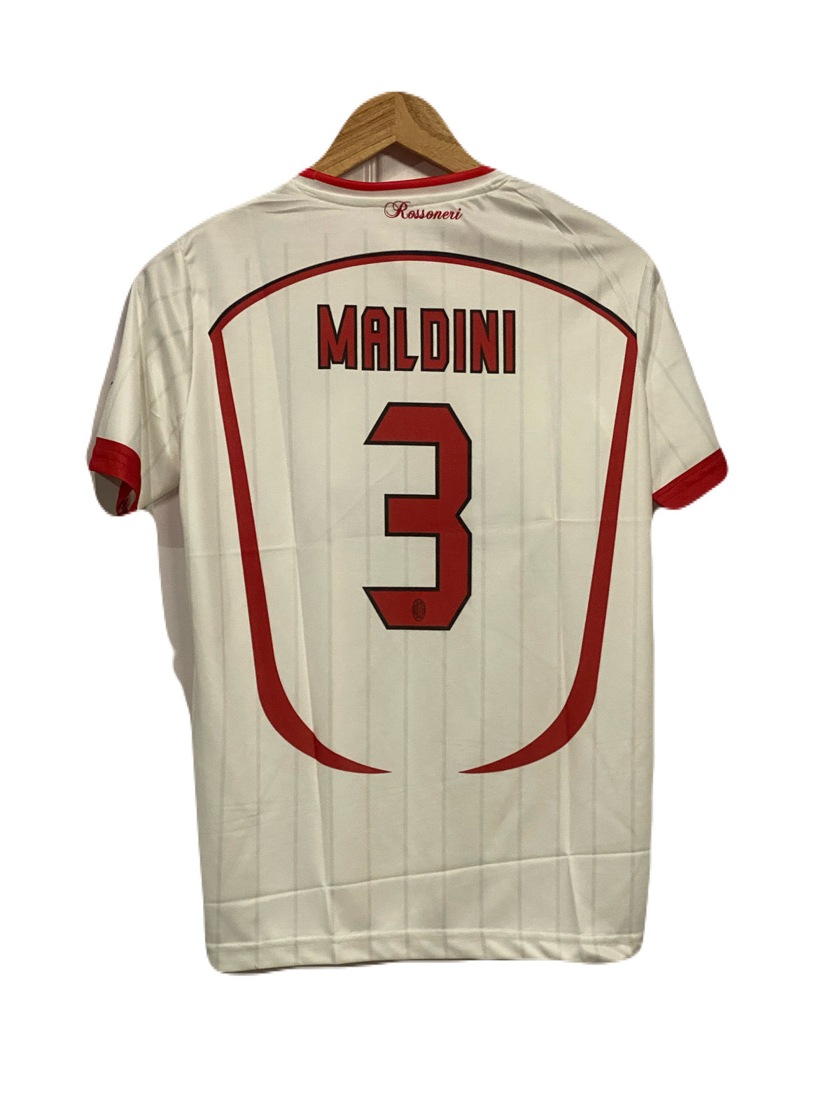 Ac Milan 2006-07 Away kit Maldini Half sleeve Embroidery - P113 - Ms Retro Store