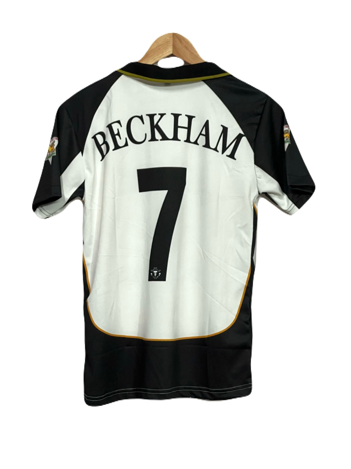 United vintage beckham yellow white jersey P8 - Ms retro store
