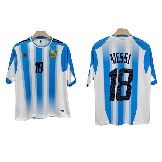 Argentina special Kit Messi Five sleeve - Ms Retro Store