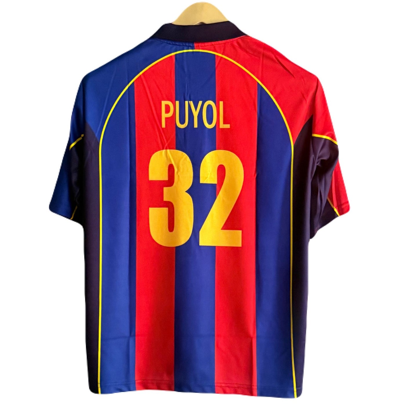 Barcelona 2001-02 Home Kit puyol Five Sleeve - Ms Retro Store