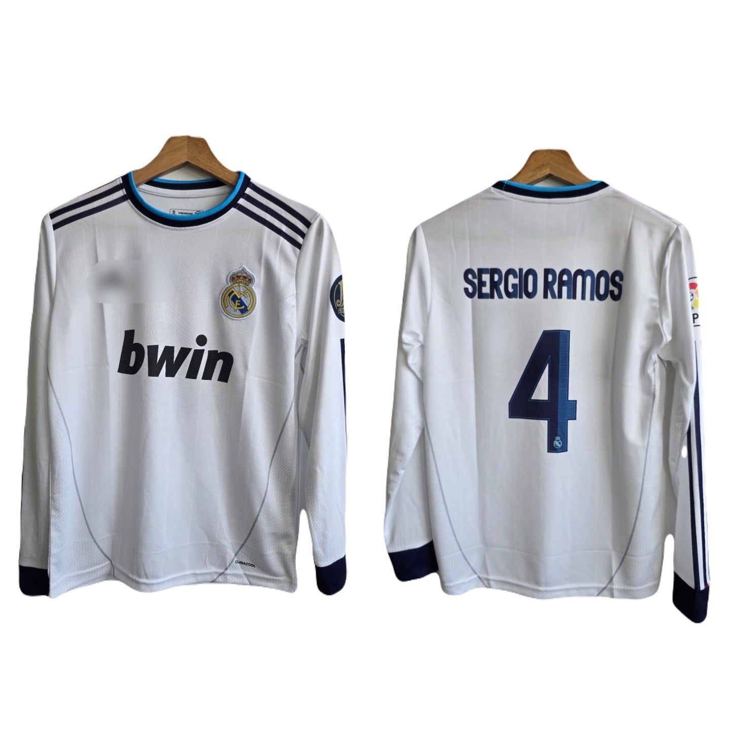 Realmadrid 2012/13 home jersey sergio Ramos full sleeve - ms retro store