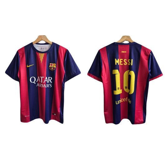Messi 2015 Barcelona home jersey embroidery  - ms retro store