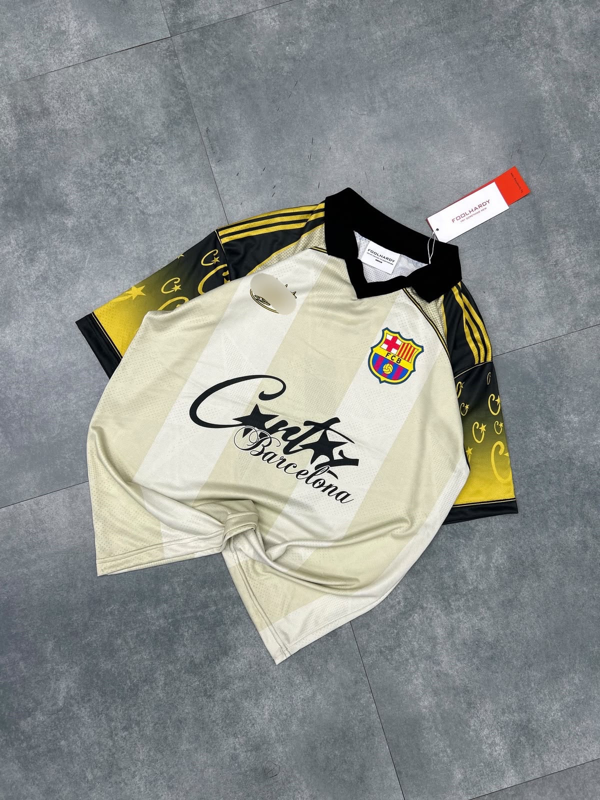 Xavi Barcelona premium quality Collar Five Sleeve Jersey - P2779
