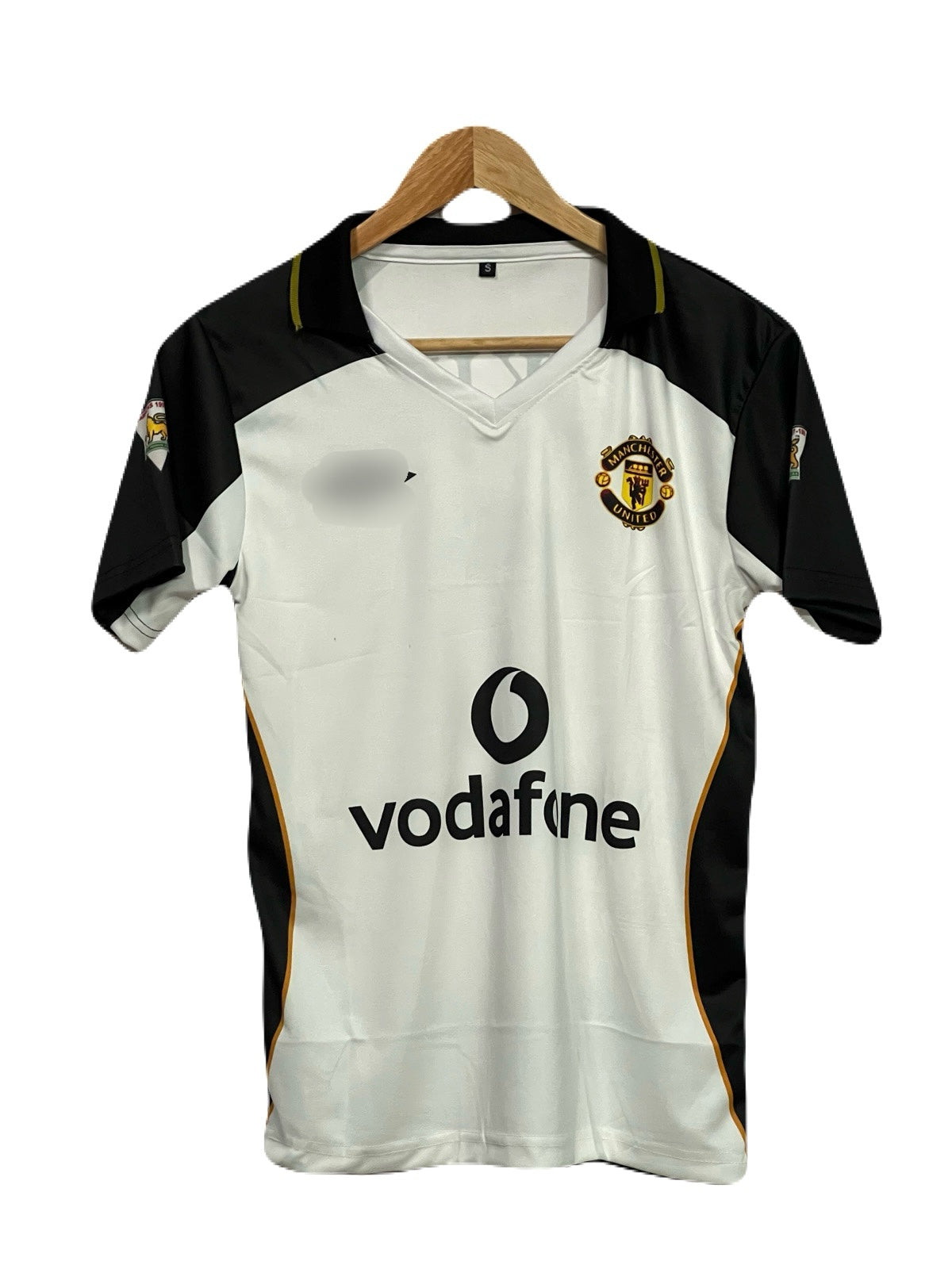 United vintage beckham yellow white jersey P8 - Ms retro store