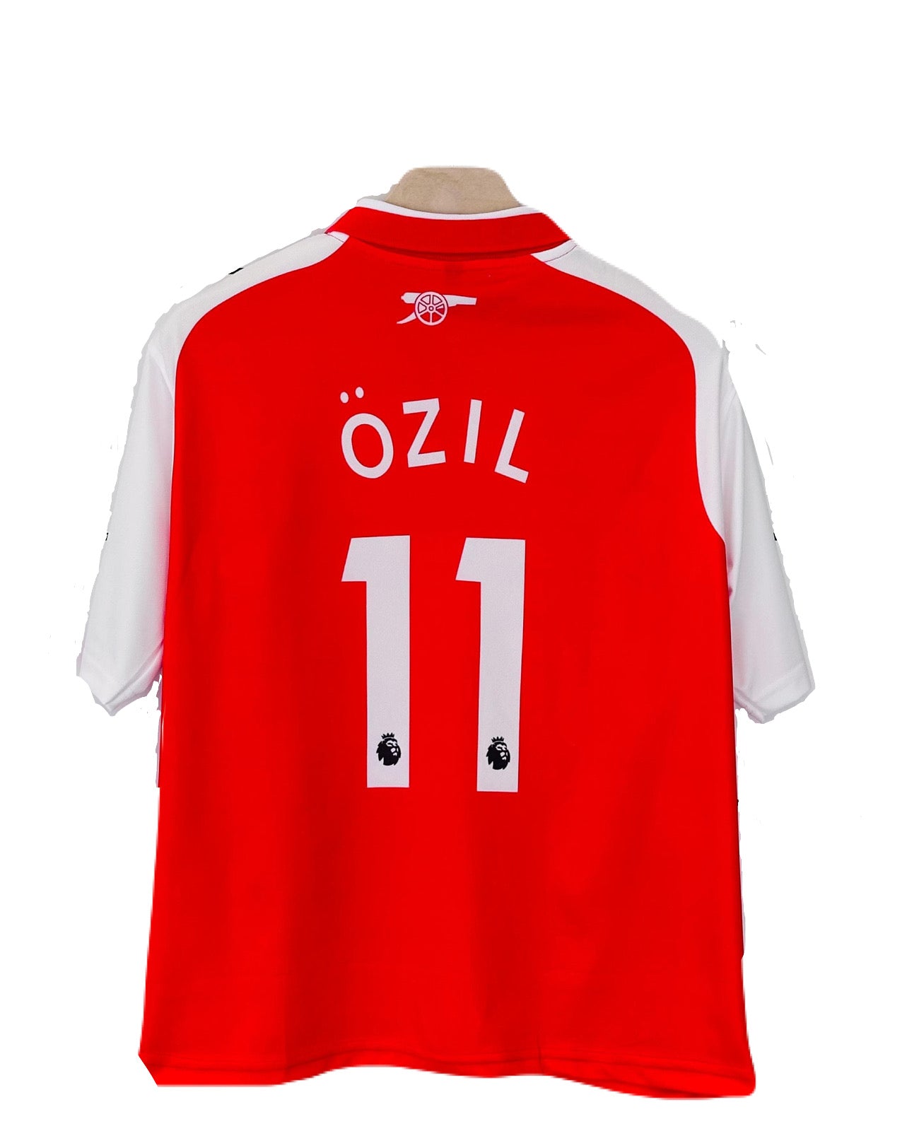 Arsenal 2017-18 Home Kit Ozil Collar Five Sleeve Sublimation - Ms Retro Store