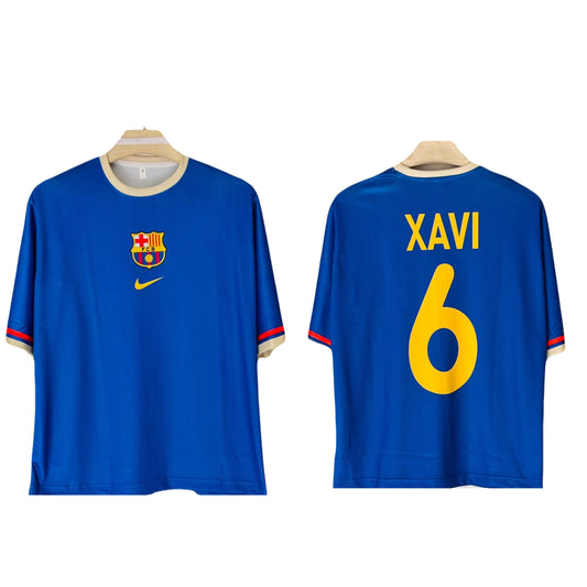 Barca 2001/02 third kit five sleev xavi - -ms retro store