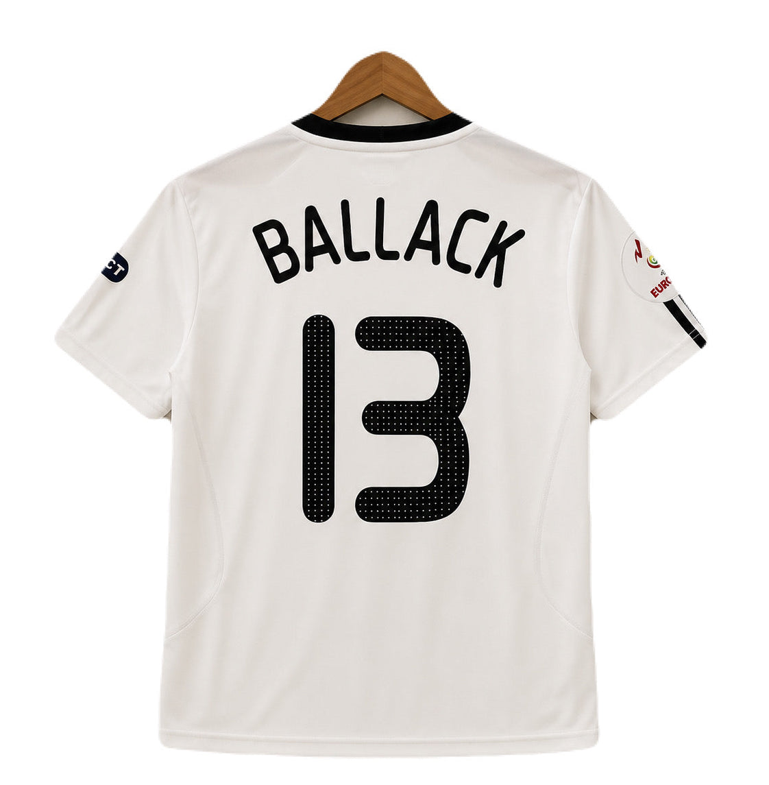 Germany 2008 Home Kit Ballack Half Sleeve embroidery -