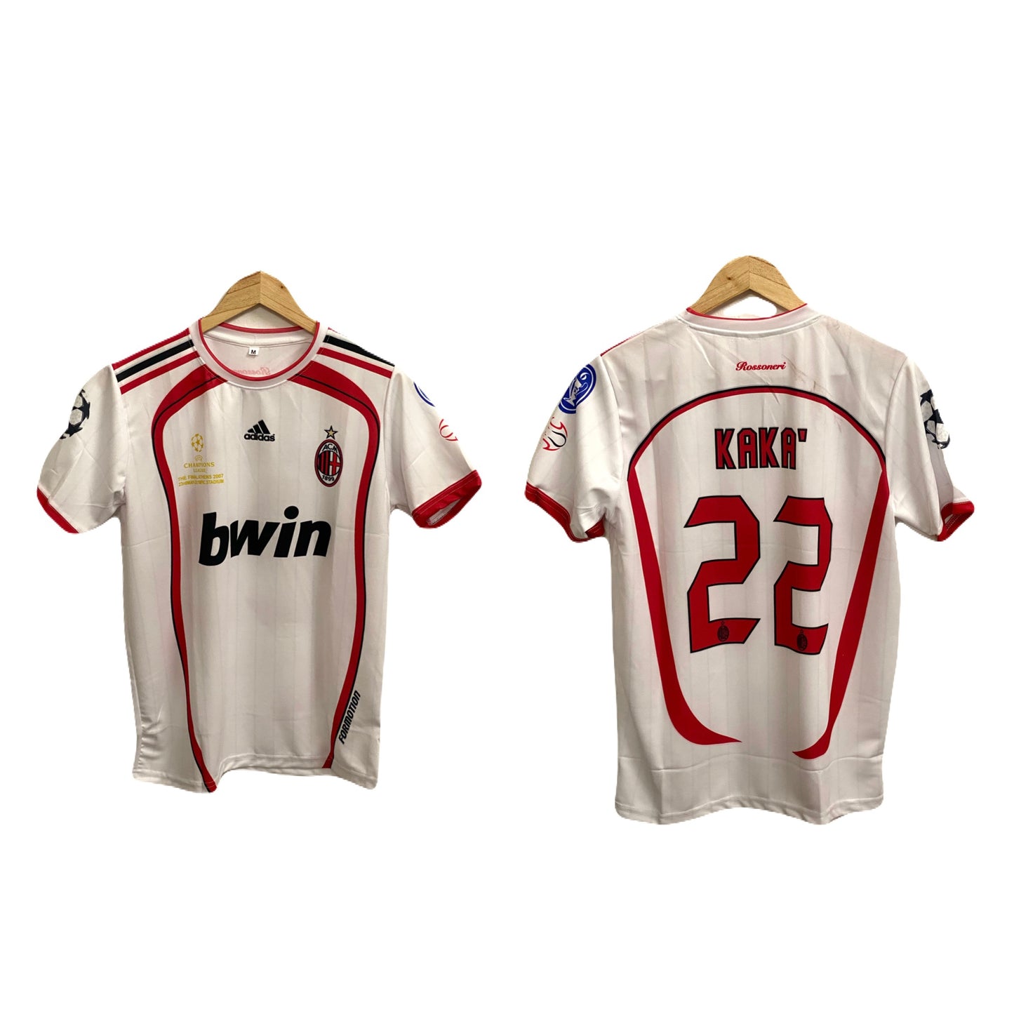 Acmilan 2007 ucl final edition halfsleeve kaka round neck- ms retro store