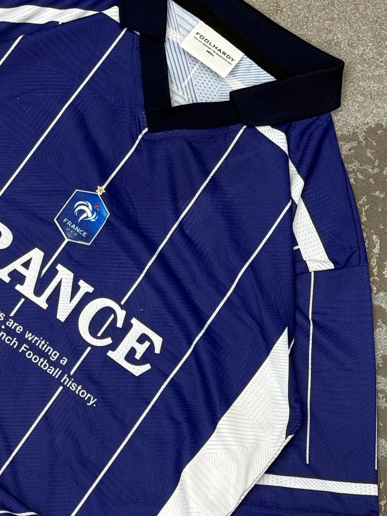 France fantasy editon Retro Zidane Premium Quality Collar Five Sleeve Sublimation - Ms Retro Store