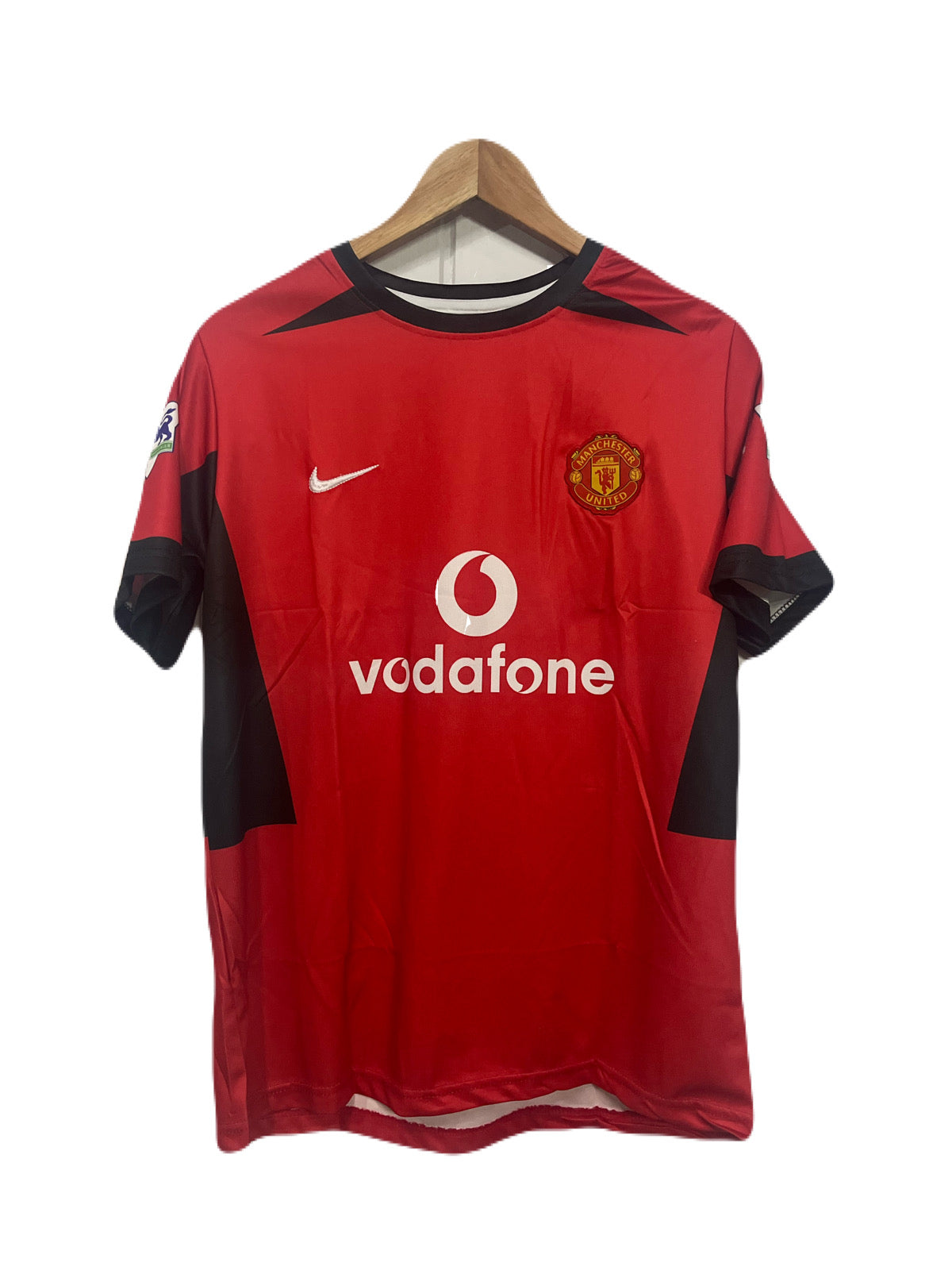 Manchester United 2002-03 Home kit Beckham half sleeve Embroidery - P424 - Ms Retro Store