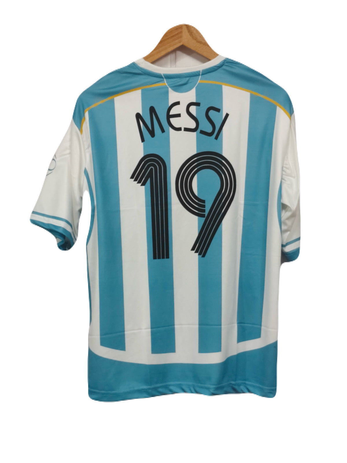 Argentina 2006 Home kit Embroidery Messi Five sleeve - P269 - Ms Retro Store