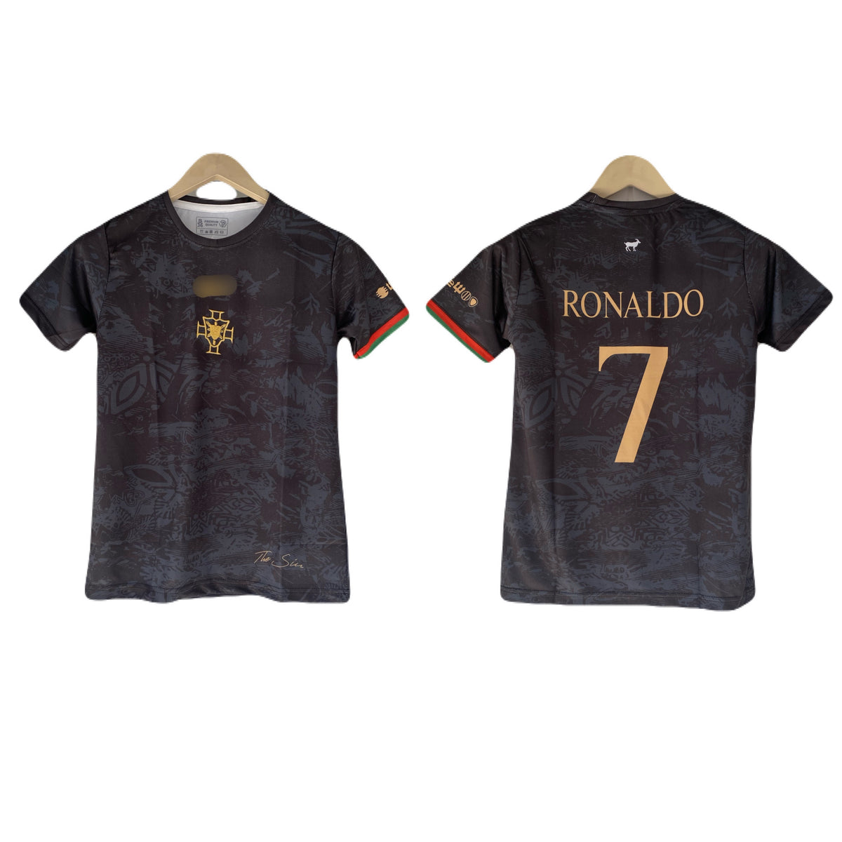 Portugal goat’Siu’ Edition Ronaldo Half Sleeve Embroidery Jersey -P1716 Ms Retro Store