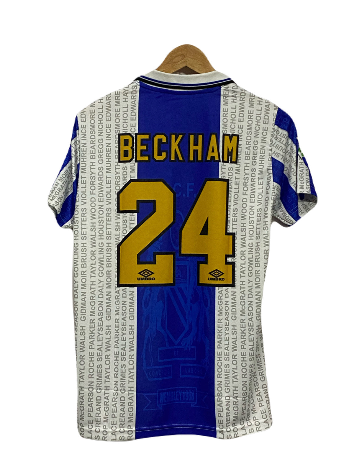 Manchester United 1994-96 Third kit Backham Half sleeve P809 - Ms Retro Store