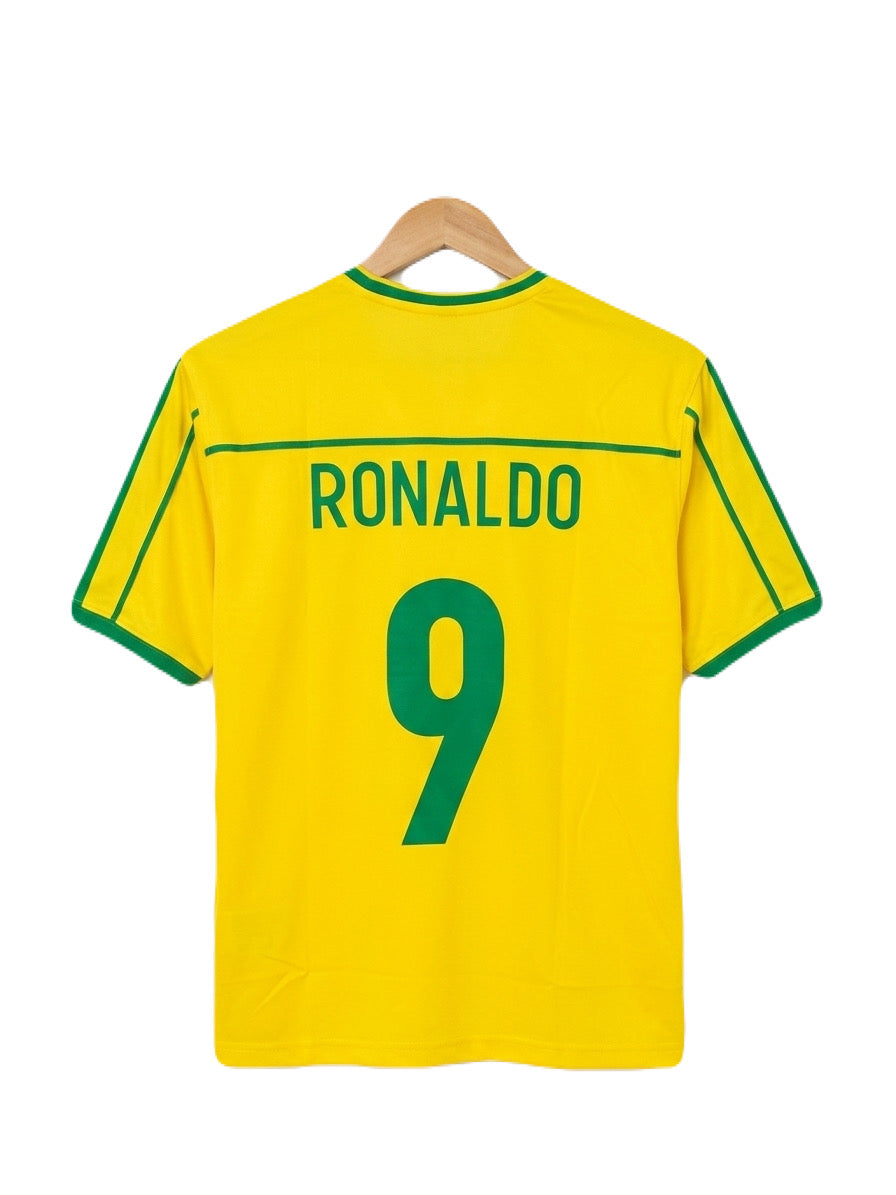 Brazil 1998 Home Kit Ronaldo Five Sleeve - P1252 Ms Retro Store