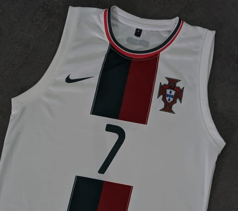 Portugal Away Ronaldo sleevless bibs sublimation -P1656 ms retro store