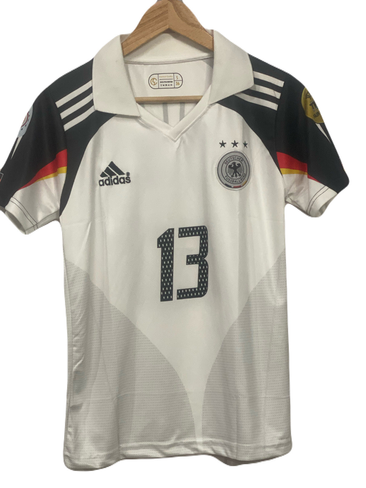 Germany 2004-05 Home kit Ballack Half sleeve Collar - P127 - Ms Retro Store
