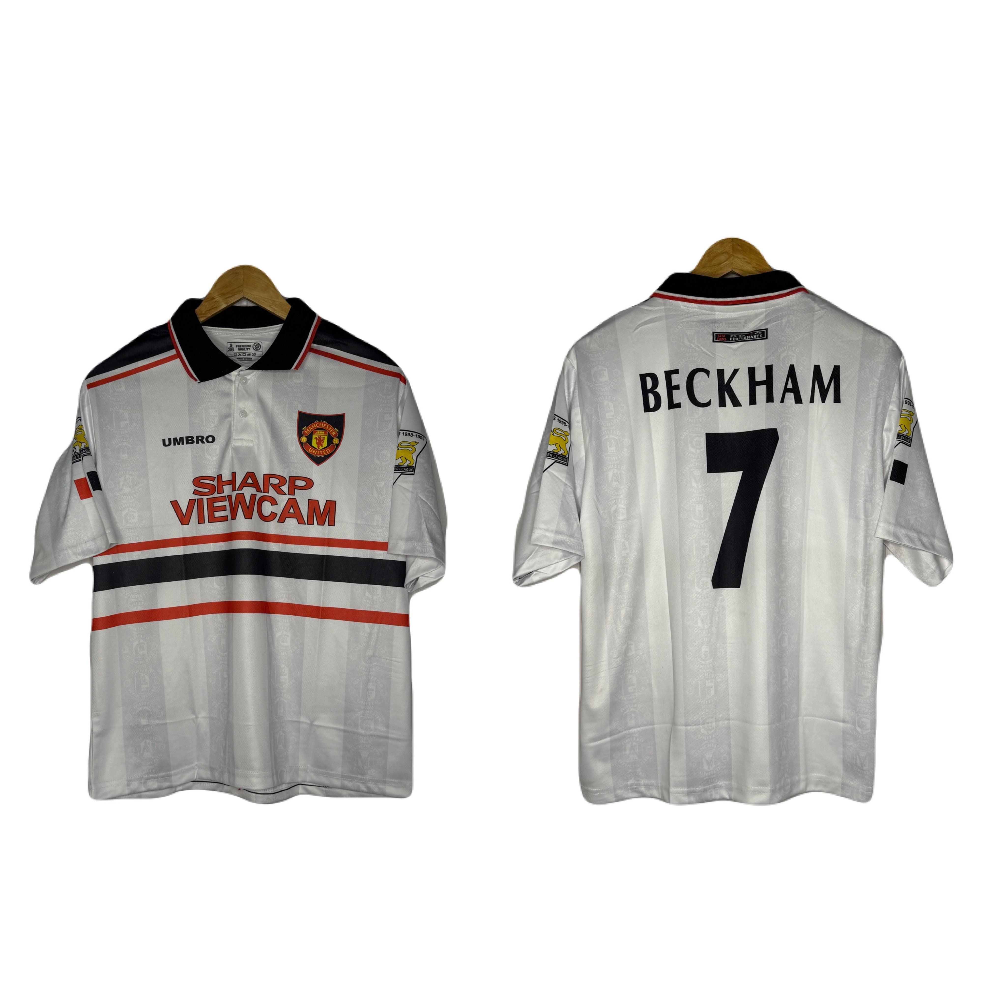 Manchester United 1997-98 Away Kit Beckham Five Sleeve - Ms Retro