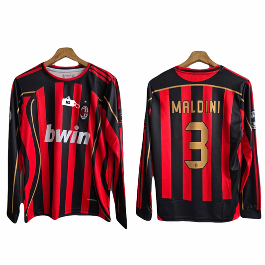 Ac milan 2006/07 home jersey maldini full sleeve - ms retro store