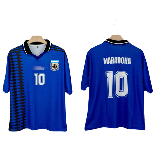 Argentina 1994 away vintage five sleeve collar type Maradona - Ms Retro Store