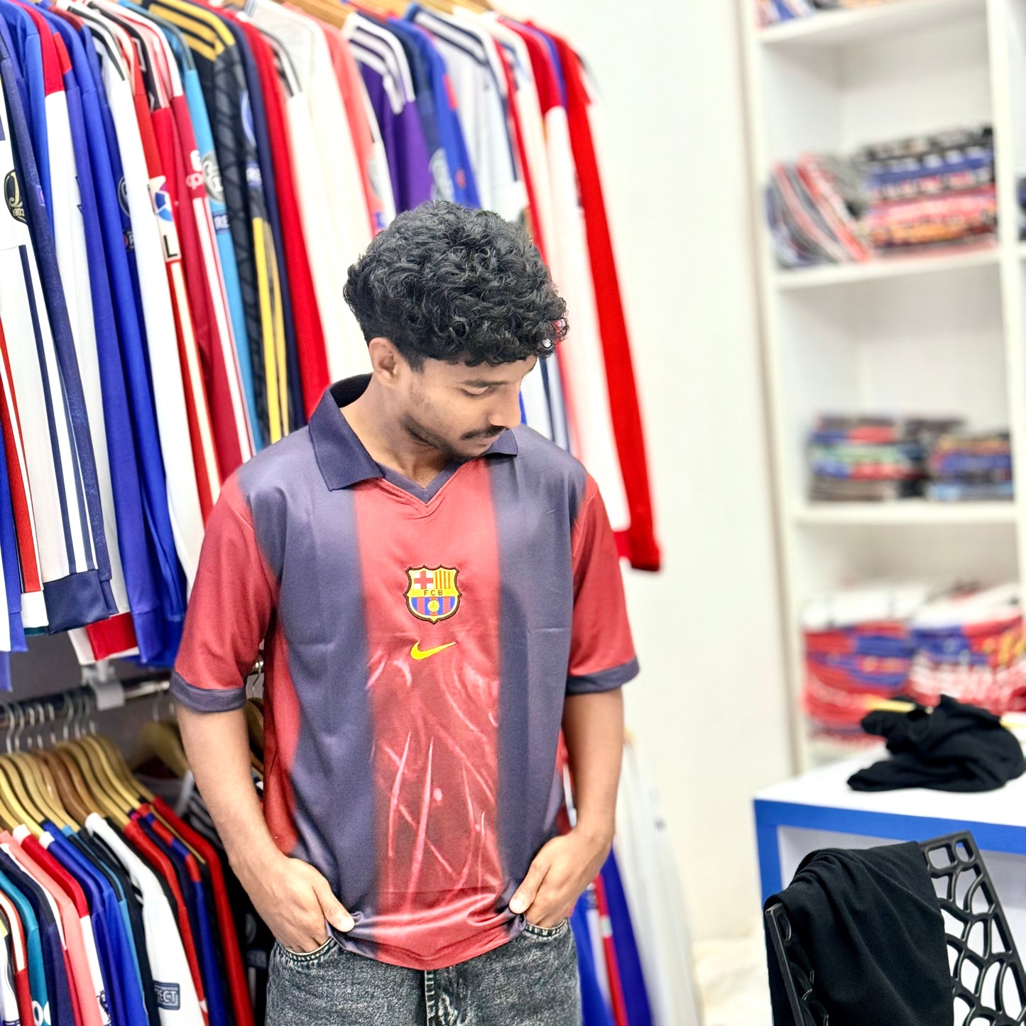 Travis scot EMBROIDERY five sleeve barcelona - ms retro store