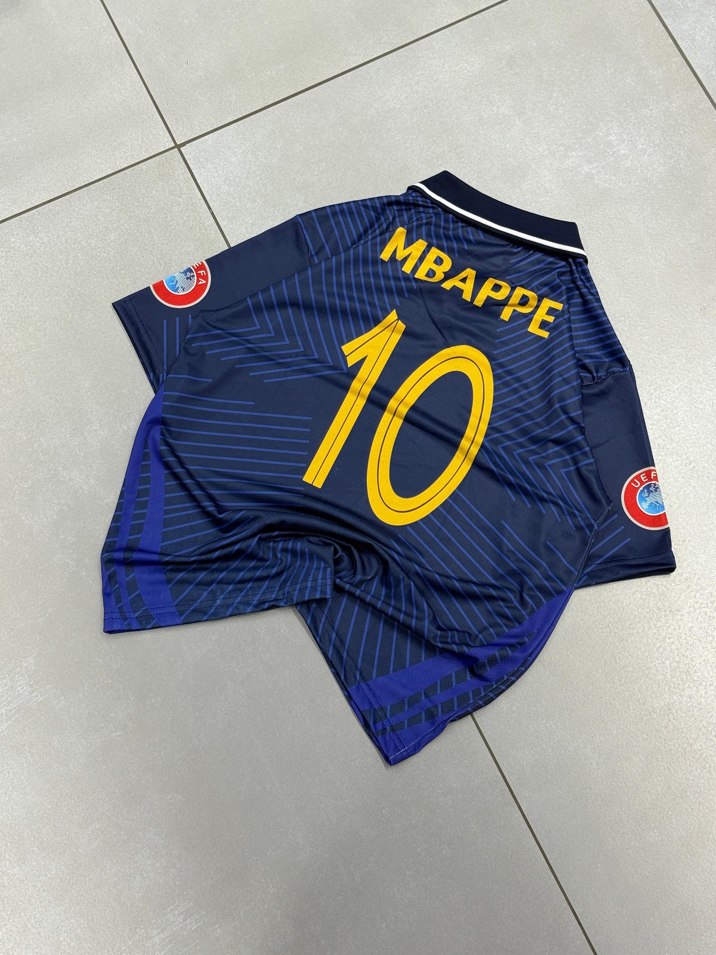 France 2022 world cup Mbappe Premium Quality Collar Five Sleeve Sublimation - Ms Retro Store