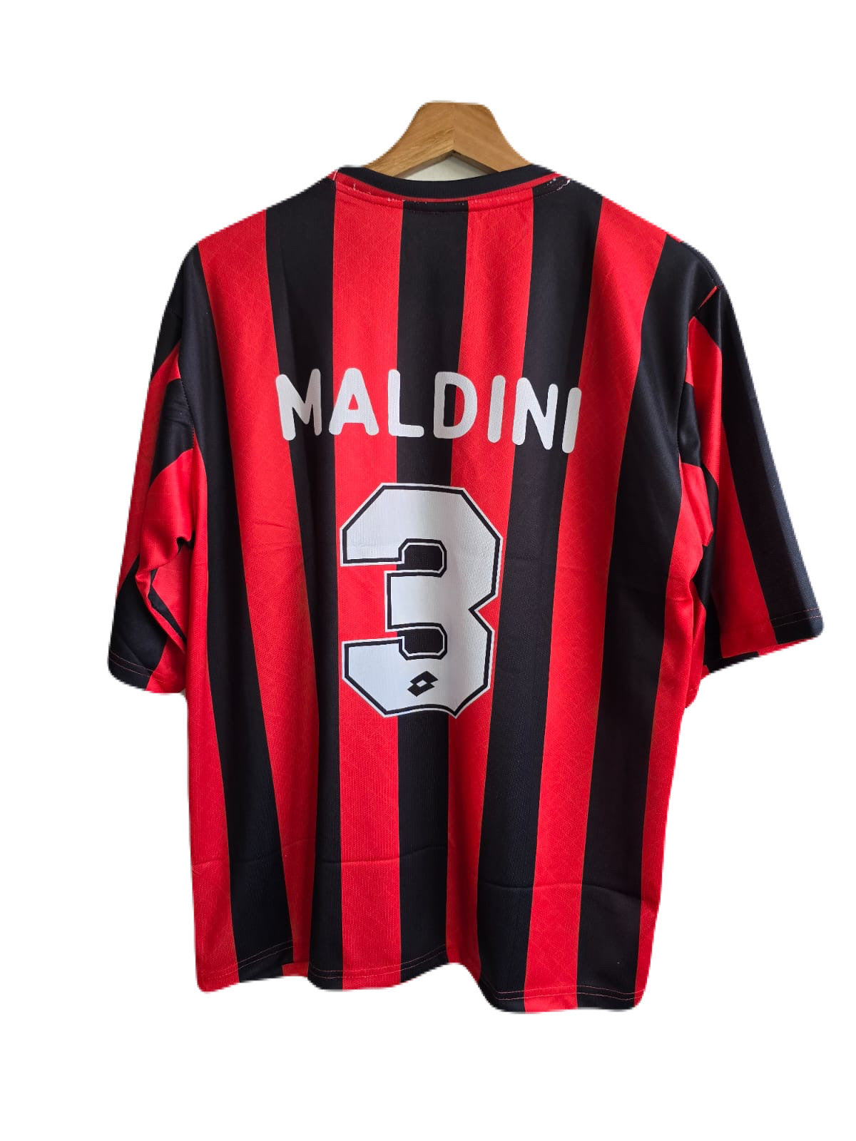 AC Milan 1997-98 Home Jersey Maldini Five sleeve P253 - Ms Retro Store
