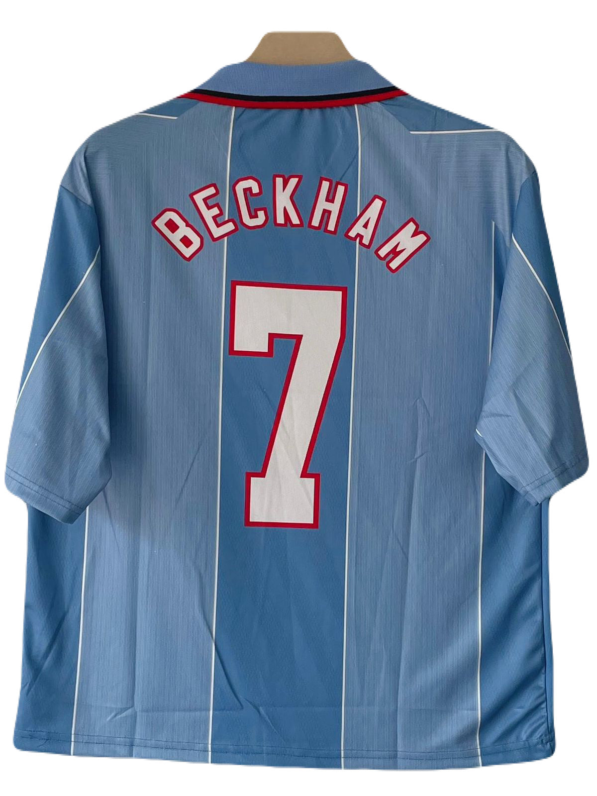 Beckham england 1996/97 away shirt five sleeve collar - ms retro store