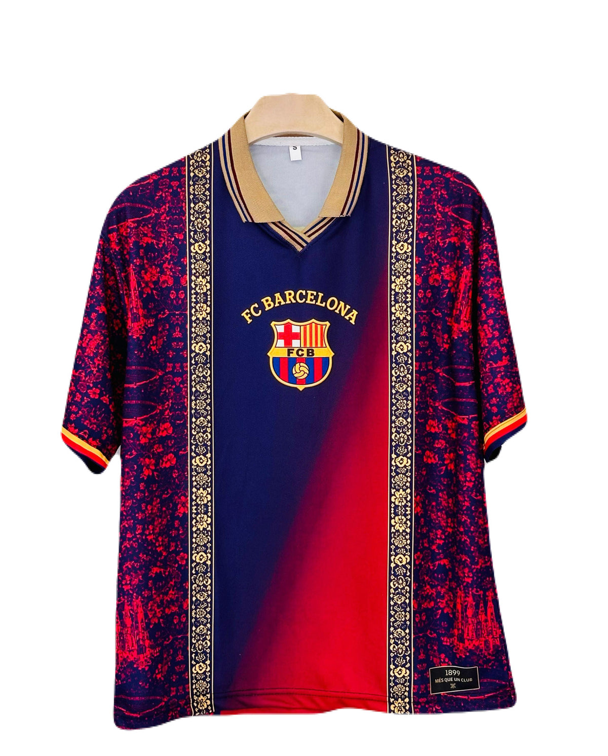 Iniesta Barcelona Jersey Five Sleeve collar Sublimation - P2756