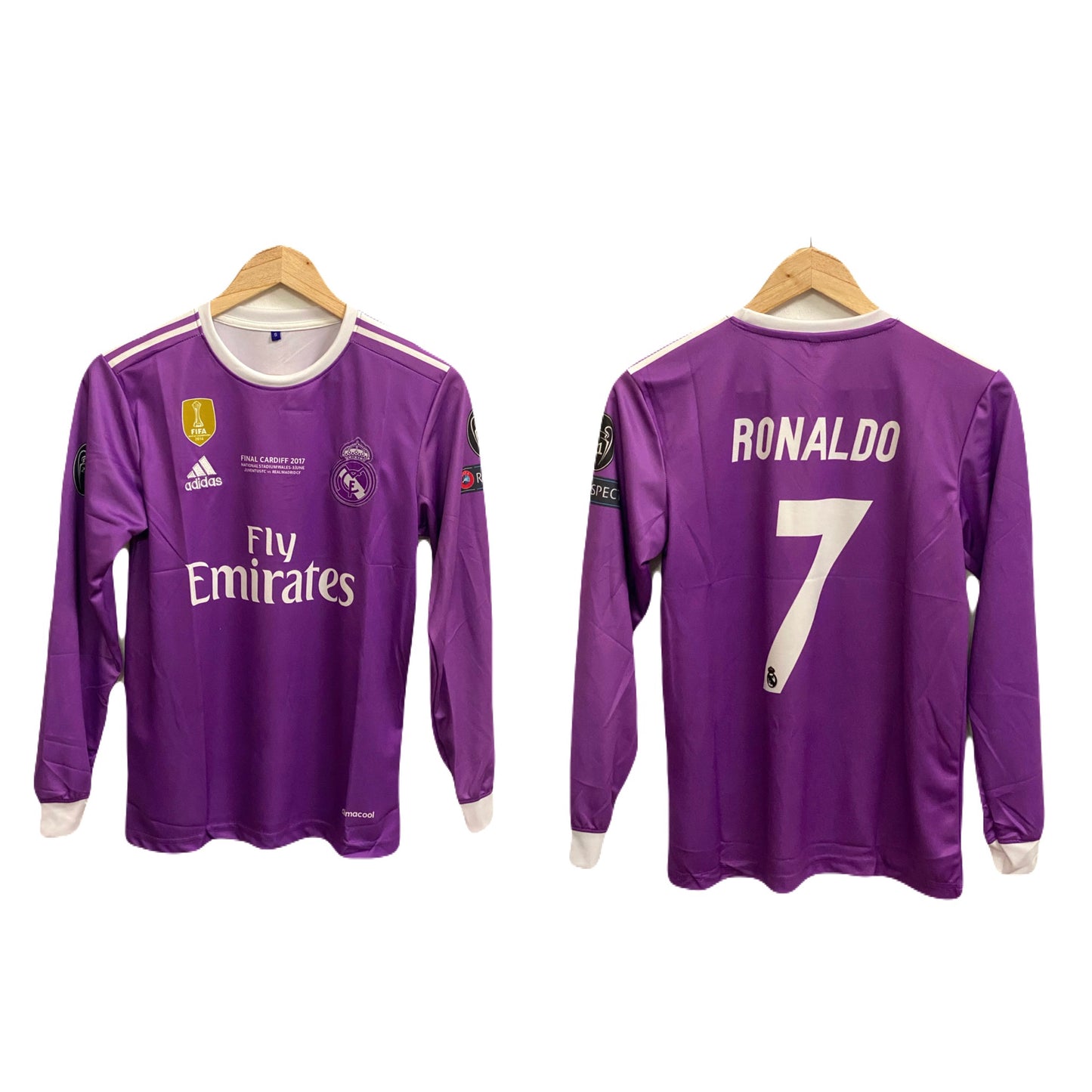 Ronaldo purple real madrid premium full sleeve - ms retro store
