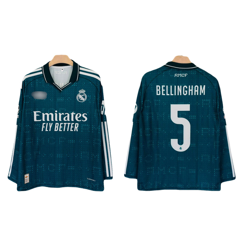 Bellingham Real Madrid 2026-27 Away kit full sleeve Collar Sublimtion - P2536