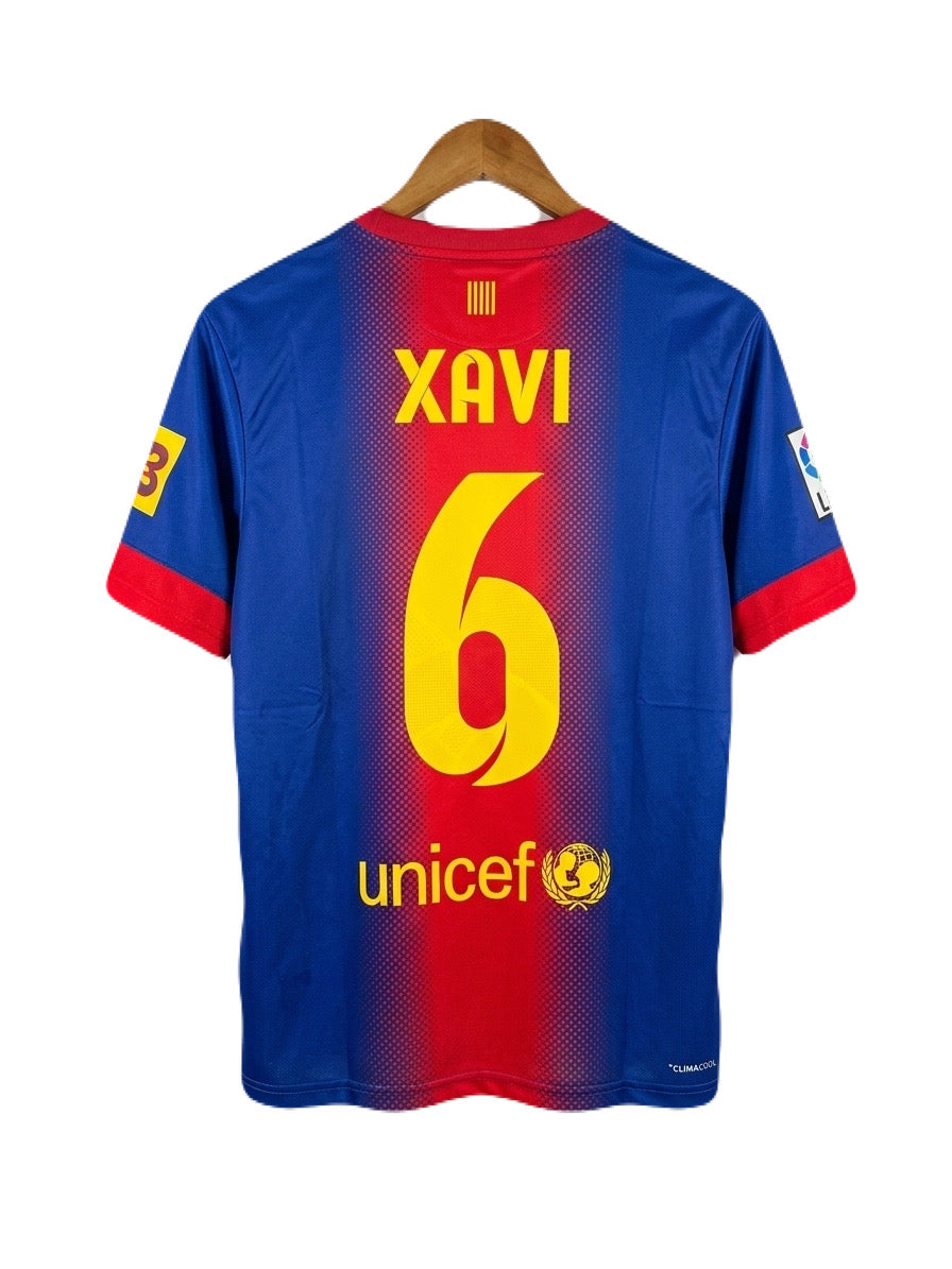 Barcelona 2011-2012 Xavi collar five sleeve sublimation Jersey -P1366 Ms retro store