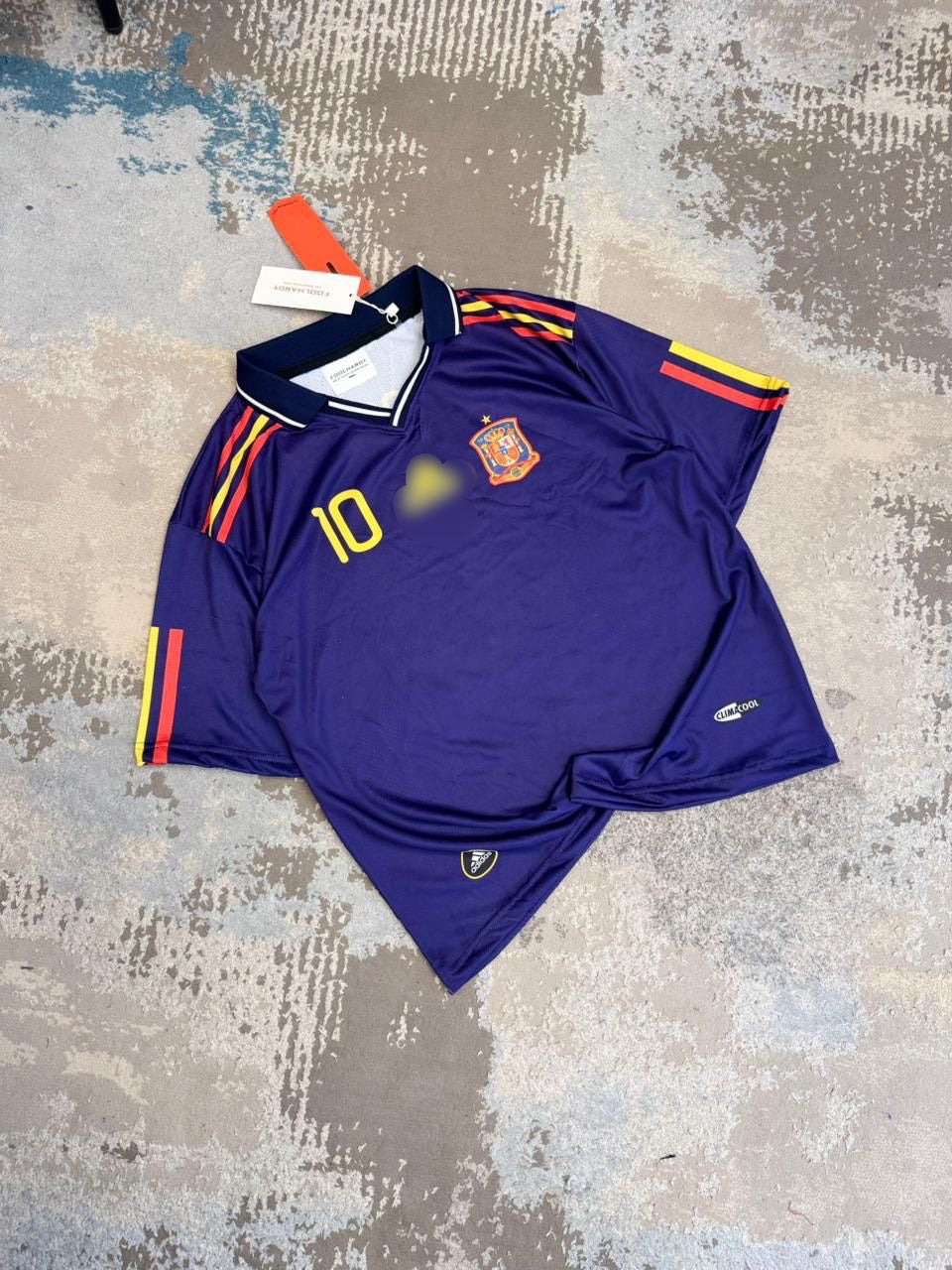 Spain national team kit Fabregas Five Sleeve - P1097 Ms Retro