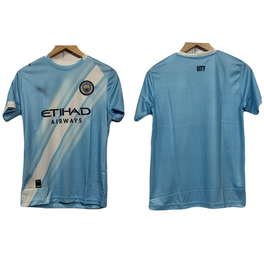 Manchester City 2025-26 Home kit Plain Half Sleeve - Ms Retro Store