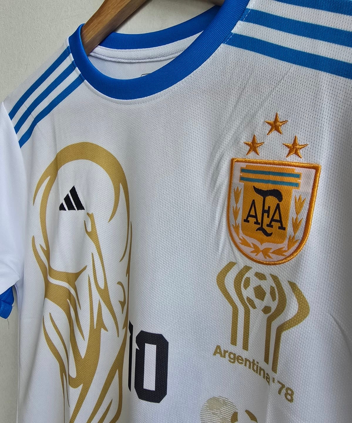 Argentina world cup winning special edition jersey embroidery - P781 ms retro store