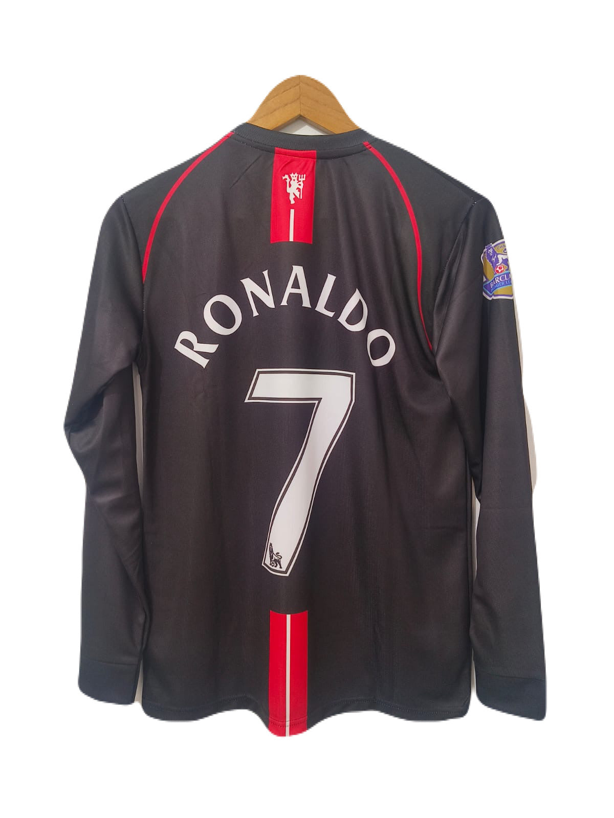Ronaldo Manchester united 2008 black embroidery full sleeve P134 - ms retro store