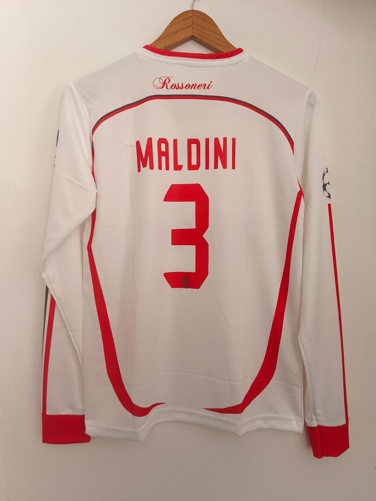 AC MILAN FULL SLEEVE 2006/07 UCL FINAL EDITION MALDINI P35 ms retro store