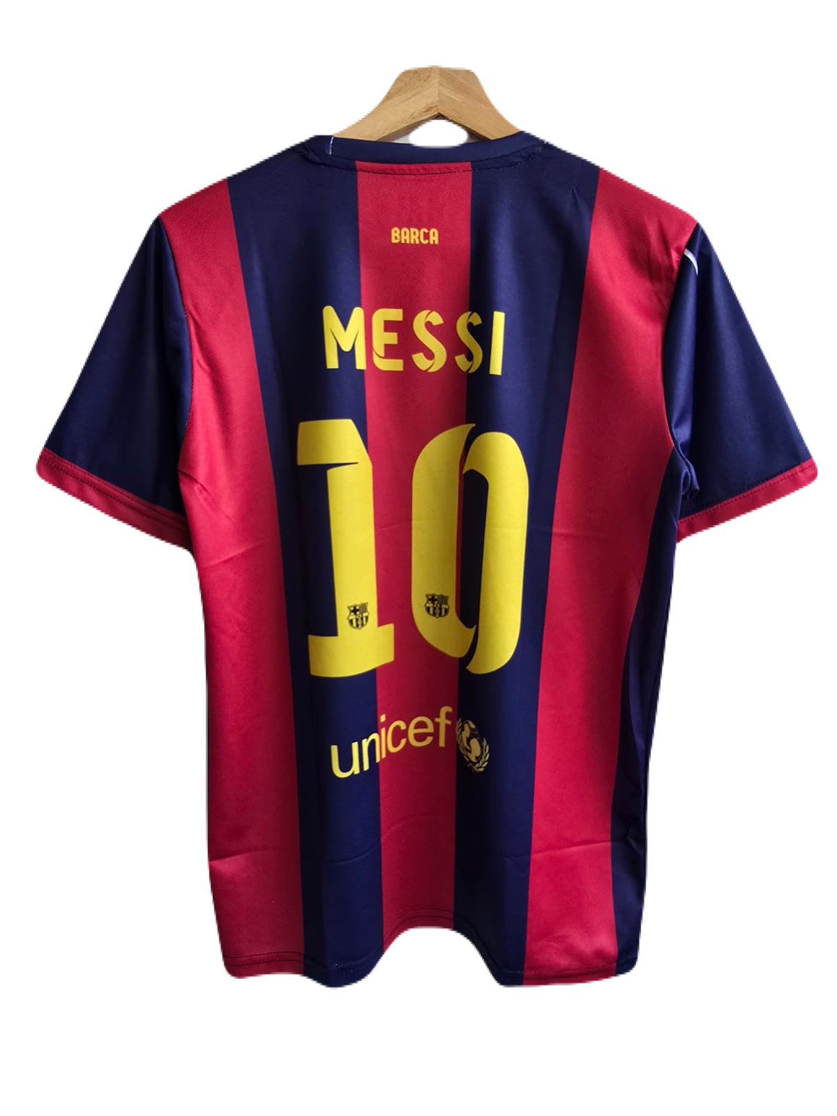 Messi 2015 Barcelona home jersey embroidery  - ms retro store