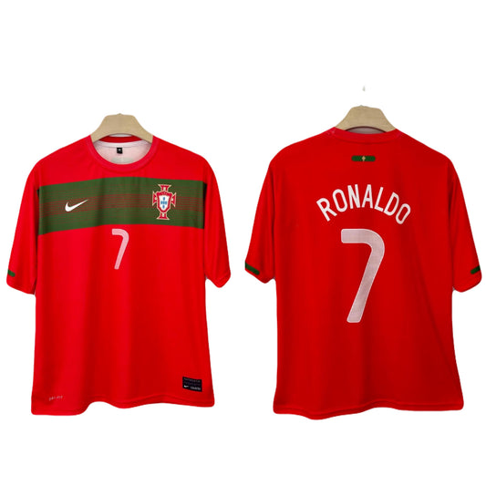 PORTUGAL 2010-12 HOME KIT RONALDO FIVE SLEEVE - MS RETRO STORE