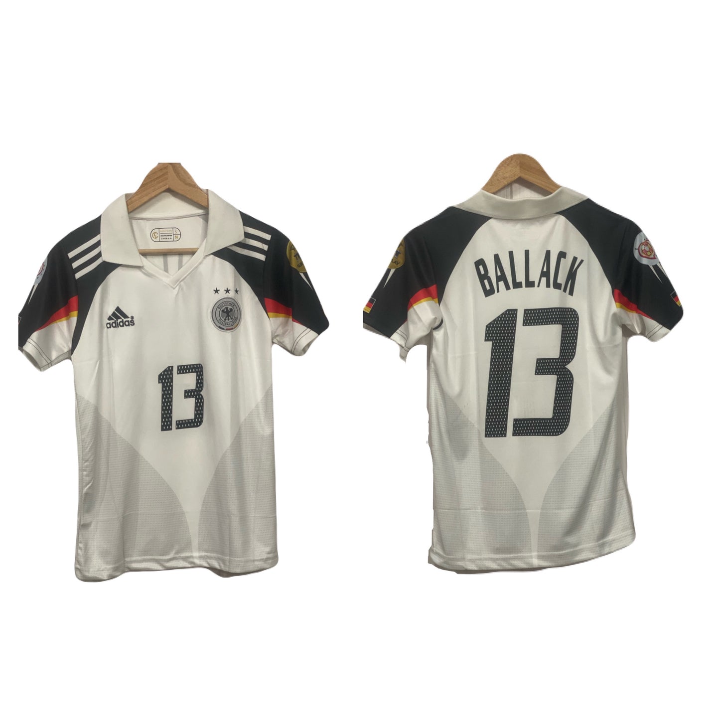 Germany 2004-05 Home kit Ballack Half sleeve Collar - P127 - Ms Retro Store