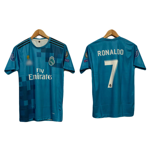 Best Retro jersey 2017/18 EMBROIDERY Realmadrid third kit Ronaldo P183 - ms retro store