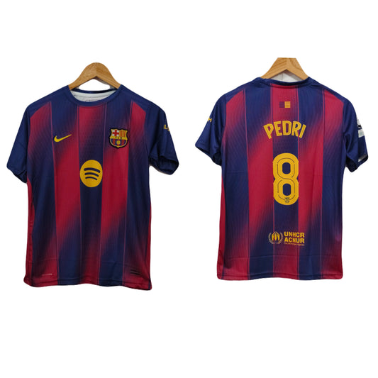 Barcelona 2025-26 Home kit Pedri Embroidery Half sleeve - P300 - Ms Retro Store