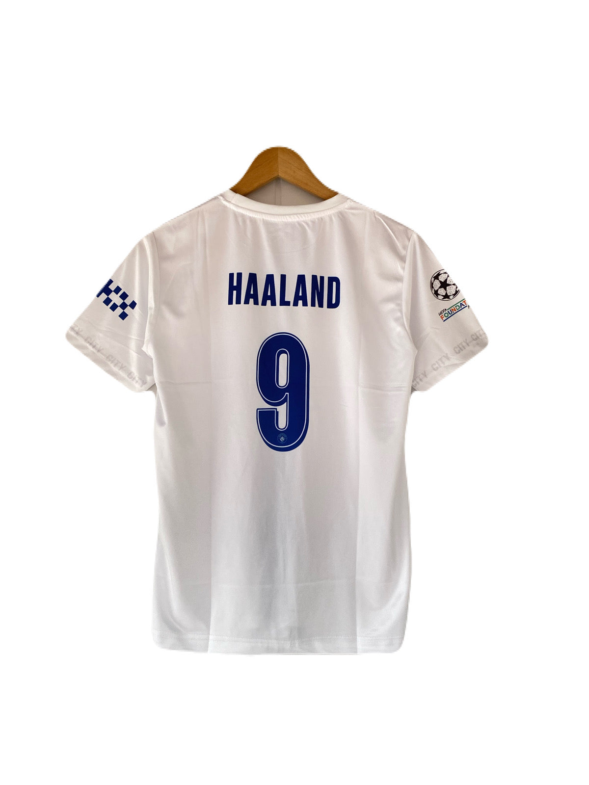 Haaland Manchester City Home embroidery half sleeve jersey - P2797