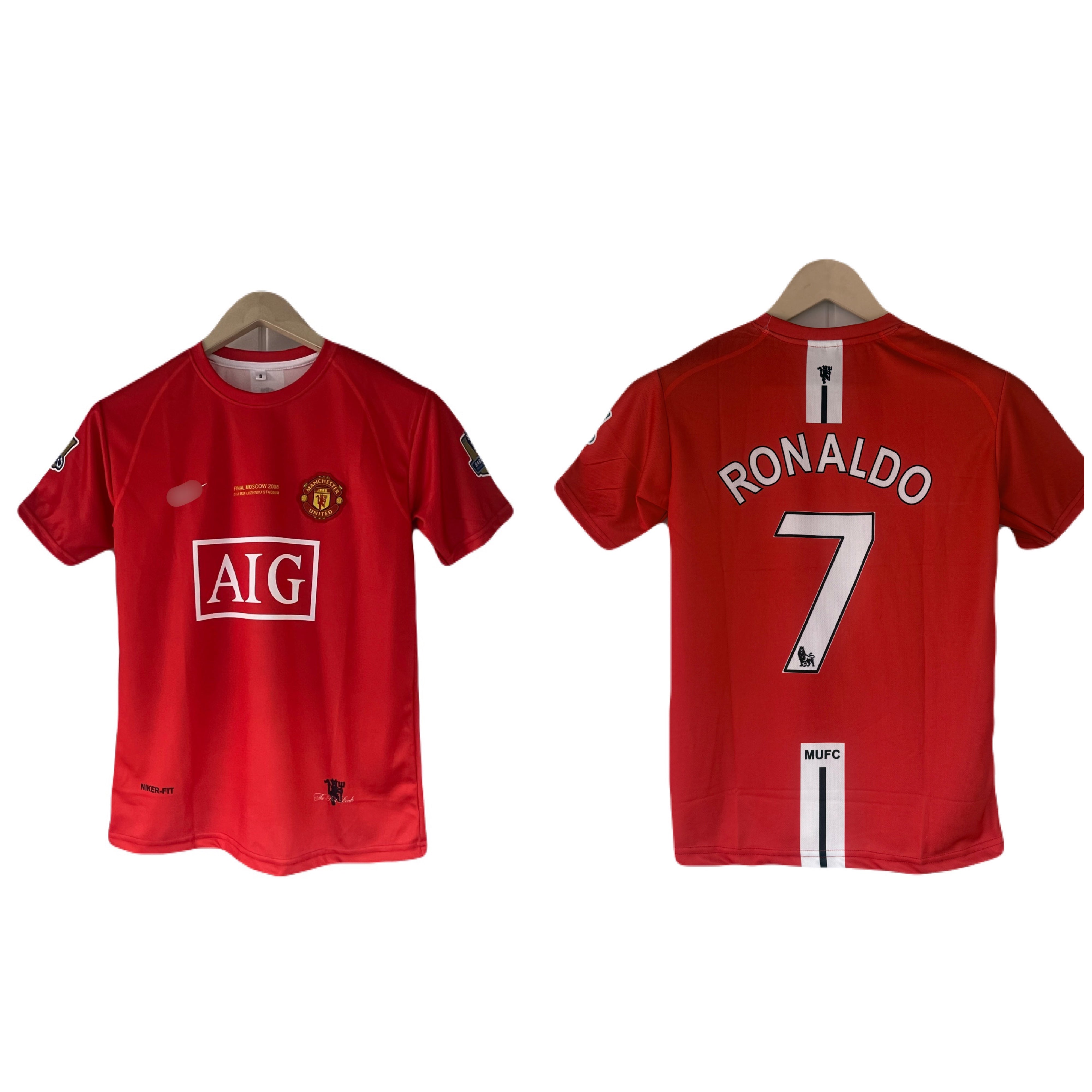 Ronaldo Manchester United 2008 UCL Final Embroidery Half Sleeve