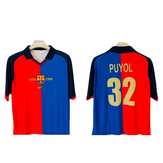 Barcelona 1999 Home jersey Five sleeve Puyol 5 -  - ms retro store P-302