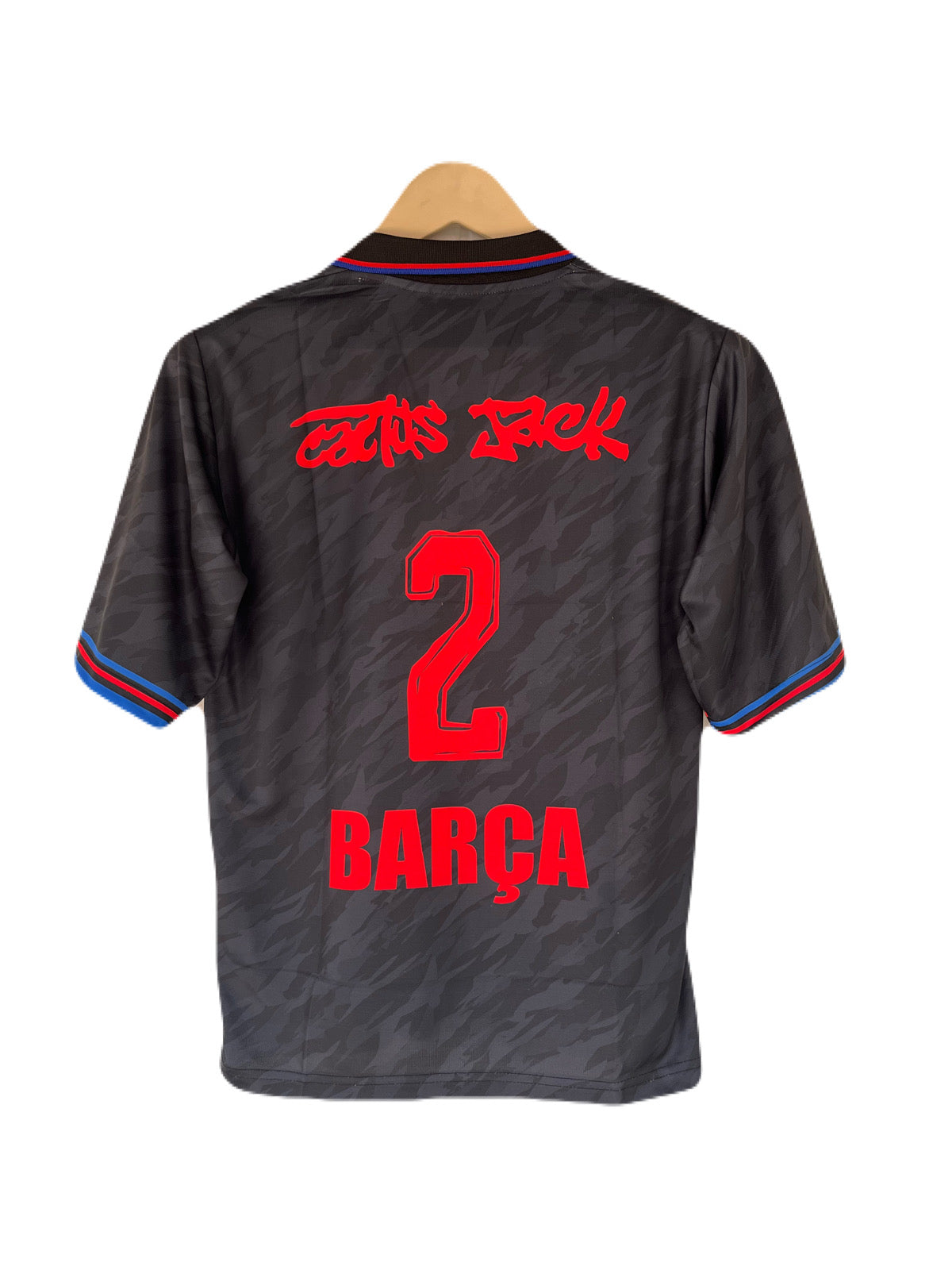Barcelona x Travis Scott Away Jersey Five Sleeve Collar Embroidery - P1478 Ms Retro Store