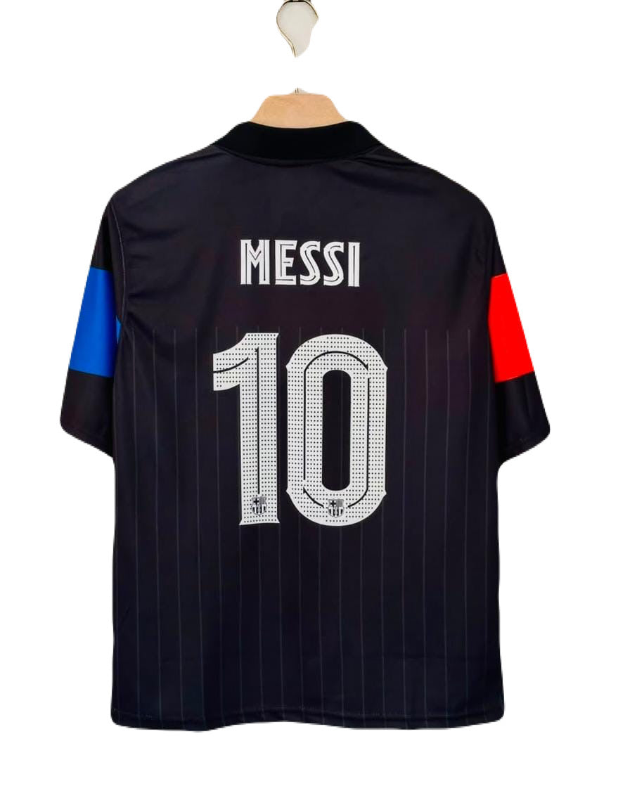 Messi Barcelona Five sleeve Collar Sublimation jersey- P2164